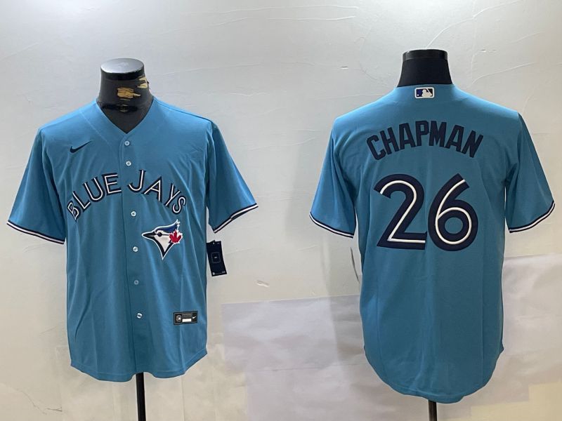 Men Toronto Blue Jays #26 Chapman Light Blue Game Nike 2024 MLB Jersey->toronto blue jays->MLB Jersey
